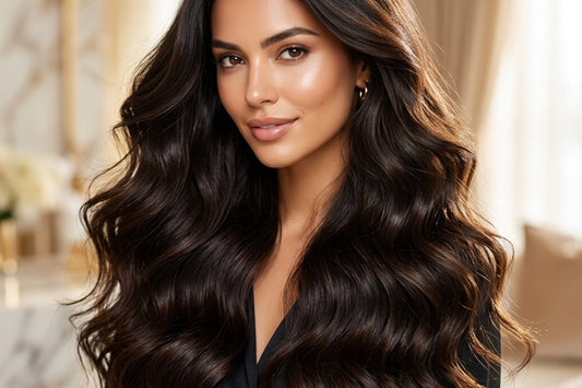 Woman with luxurious thick shiny hair demonstrating the benefits of Biotin in Pakistan