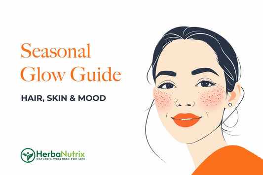 Discover how seasonal changes impact your hair, skin, and mood. Learn how HerbaNutrix supplements like Glutatrix and HN Biotin keep you glowing year-round.